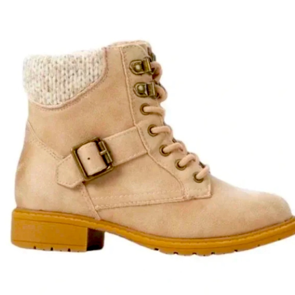 MIA (Kids) Girls Size 7 Zoni Lace-Up Boot - Blush NWOT